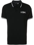 Love Moschino Contrast Logo Polo Shirt - Black
