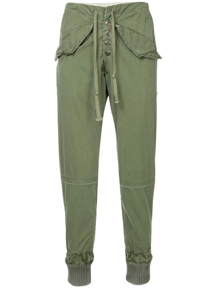 Greg Lauren Tapered Trousers - Green