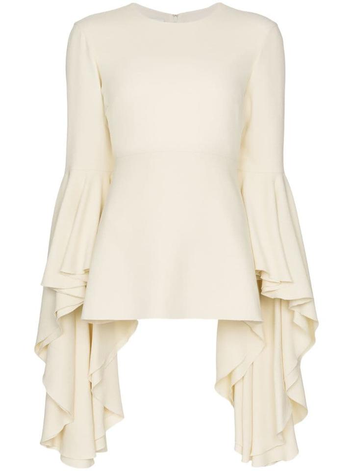 Giambattista Valli Ruffle Sleeve Top - White