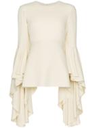 Giambattista Valli Ruffle Sleeve Top - White