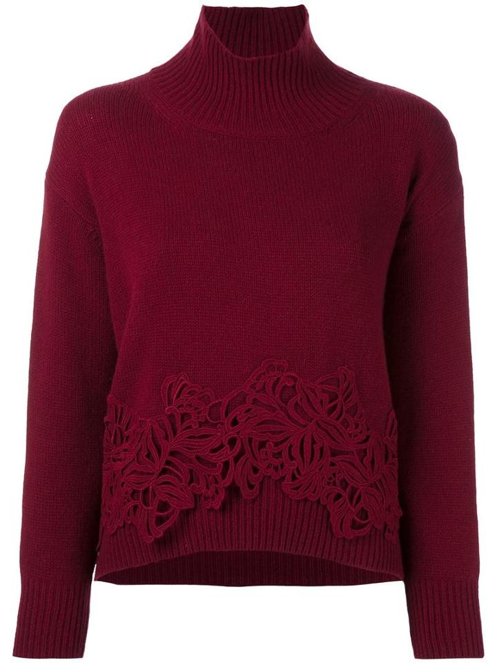 Ermanno Scervino Embroidered Jumper, Women's, Size: 42, Red, Wool/cashmere
