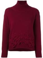 Ermanno Scervino Embroidered Jumper, Women's, Size: 42, Red, Wool/cashmere