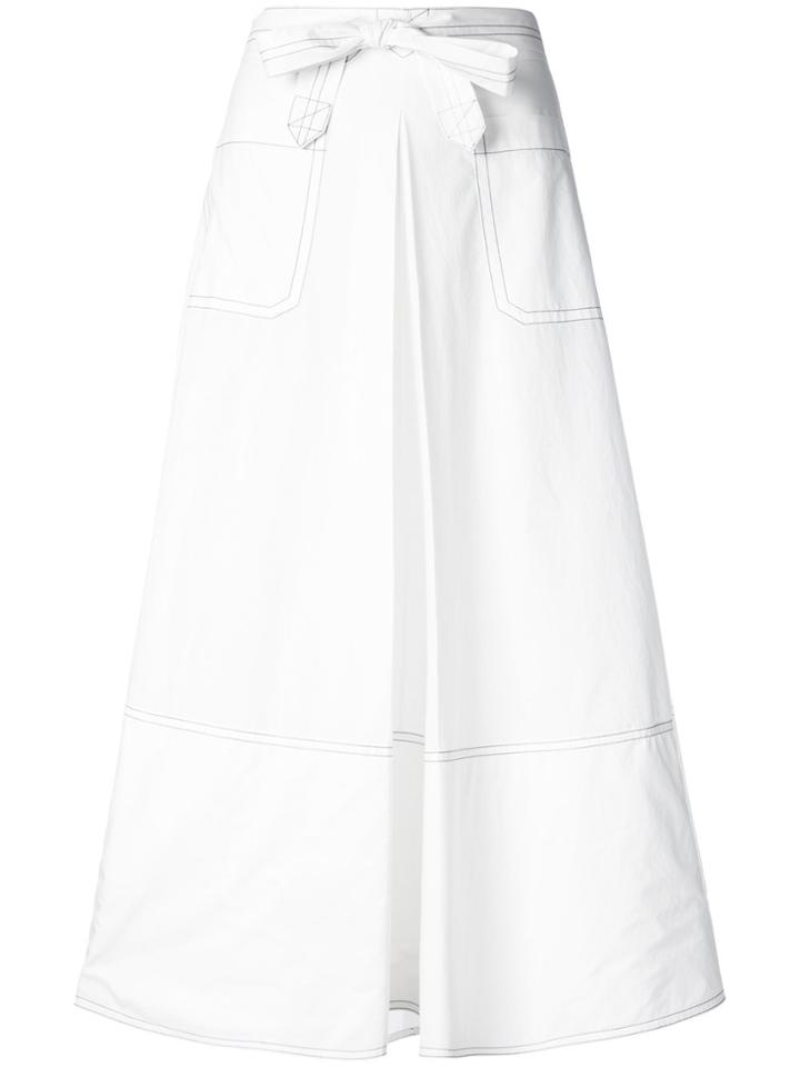 Marni High Waisted Long Skirt - White