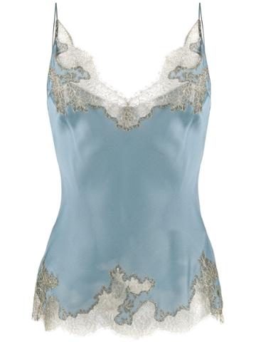 Carine Gilson Sweetheart Neck Camisole - Blue