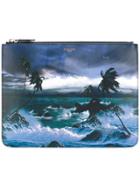 Givenchy Hawaii Print Pouch - Blue