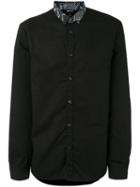 Just Cavalli Snakeskin-effect Collar Shirt, Men's, Size: 48, Black, Cotton