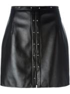 Magda Butrym Leather Mini Skirt, Women's, Size: 40, Black, Silk/leather