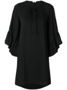 P.a.r.o.s.h. Peplum Cuffed Mini Dress - Black