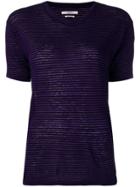 Isabel Marant Étoile Striped Fitted T-shirt - Purple
