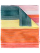 Paul Smith Colour Block Striped Scarf, Women's, Cotton/viscose