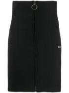Off-white Zipped Fitted Skirt - Black