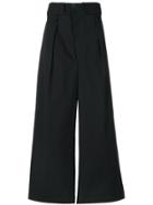 Lost & Found Ria Dunn Flared Drop-crotch Trousers - Black