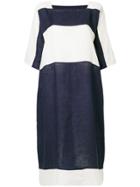 Daniela Gregis Contrast Panel Oversize Dress - Blue