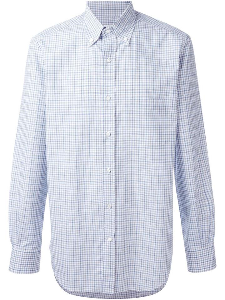 Checked Shirt - Men - Cotton - Xxl, Blue, Cotton, Loro Piana