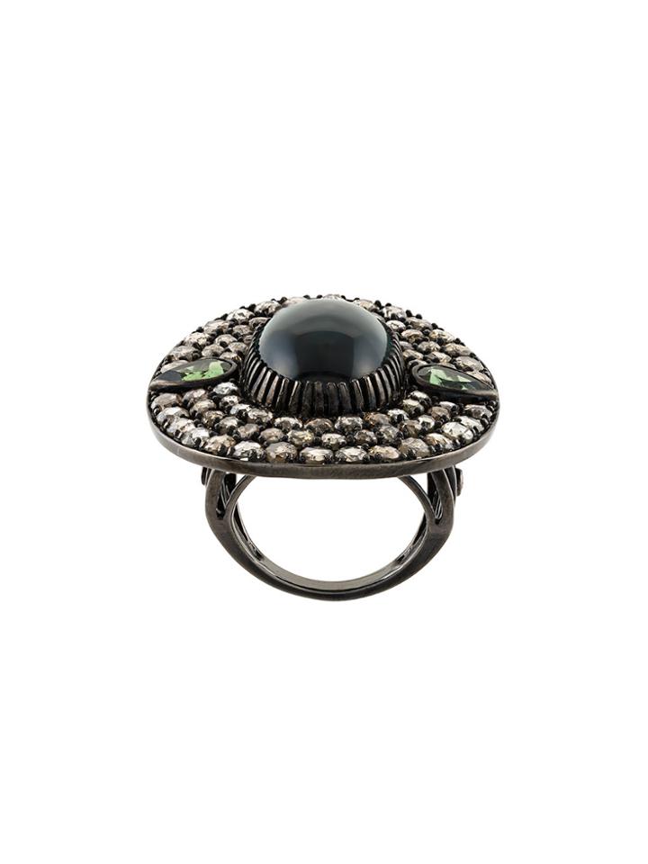 Monan Stone Diamond Ring - Black