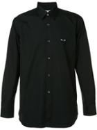 Comme Des Garçons Heart Patch Shirt, Men's, Size: Xl, Black, Cotton