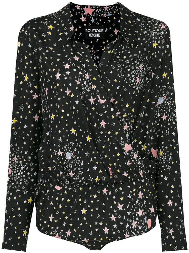 Boutique Moschino Star Print Bodysuit - Black