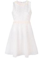 Giamba Floral Embroidery Dress - White