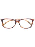 Elie Saab Tortoiseshell Square Glasses - Metallic