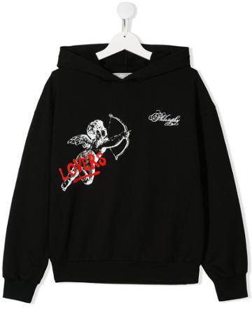 Philosophy Di Lorenzo Serafini Kids Teen Lovers Print Hoodie - Black