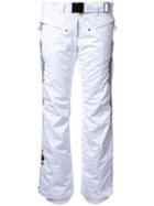 Kru Embroidered Dragon Trousers, Women's, Size: Large, White, Polyester