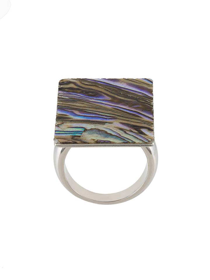 Christopher Kane Mother Of Pearl Ring - Metallic
