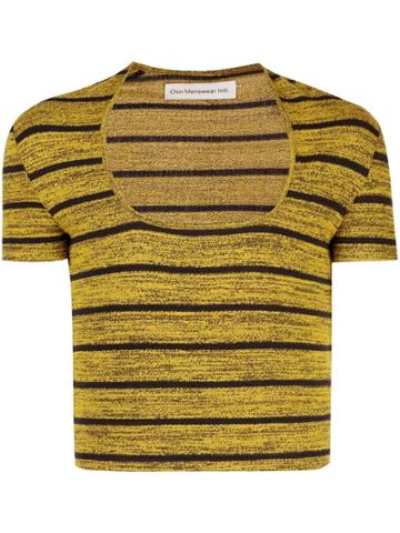 Chin Menswear Intl Trapezoid Neck T-shirt - Yellow