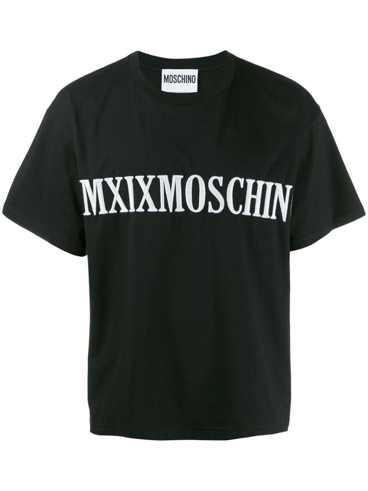 Moschino Slogan Print T-shirt - Black