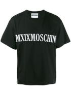 Moschino Slogan Print T-shirt - Black