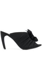 Proenza Schouler Ruched Curved Heel Sandals - Black