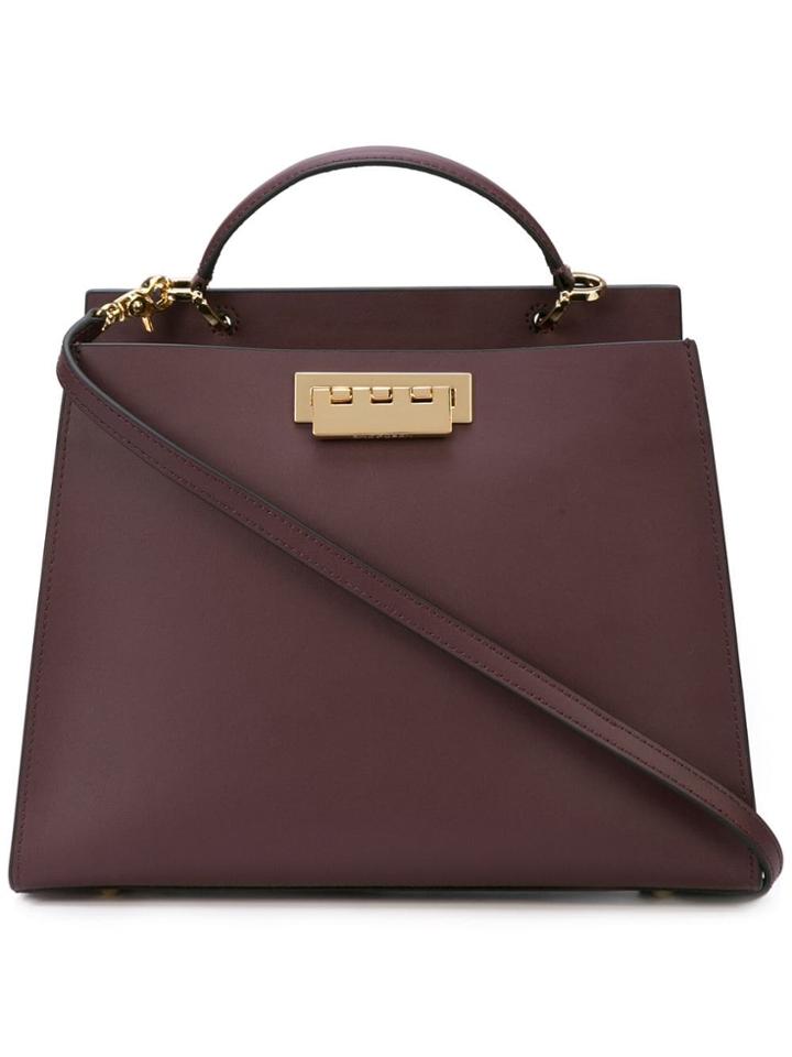 Zac Zac Posen Earthette Double Compartment Satchel - Brown