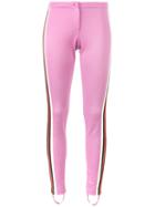 Gucci - Stirrup Web Leggings - Women - Cotton/polyester - Xs, Pink/purple, Cotton/polyester