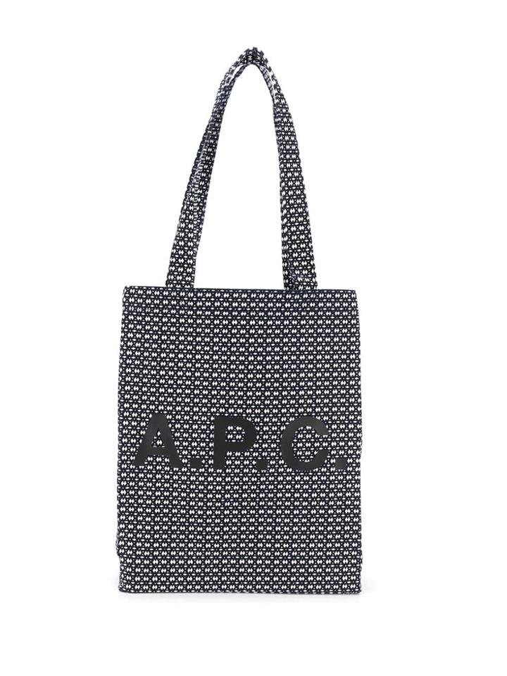 A.p.c. Logo Print Tote - Black