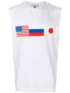 Gosha Rubchinskiy Flag Print Vest Top - White