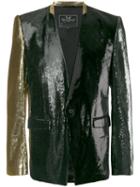 Unconditional Colour Block Angled Jacket, Men's, Size: Large, Grey, Silk/polyester