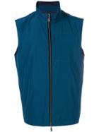 Canali Zipped Vest - Blue