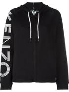 Kenzo Logo Print Hoodie, Women's, Size: Small, Black, Cotton