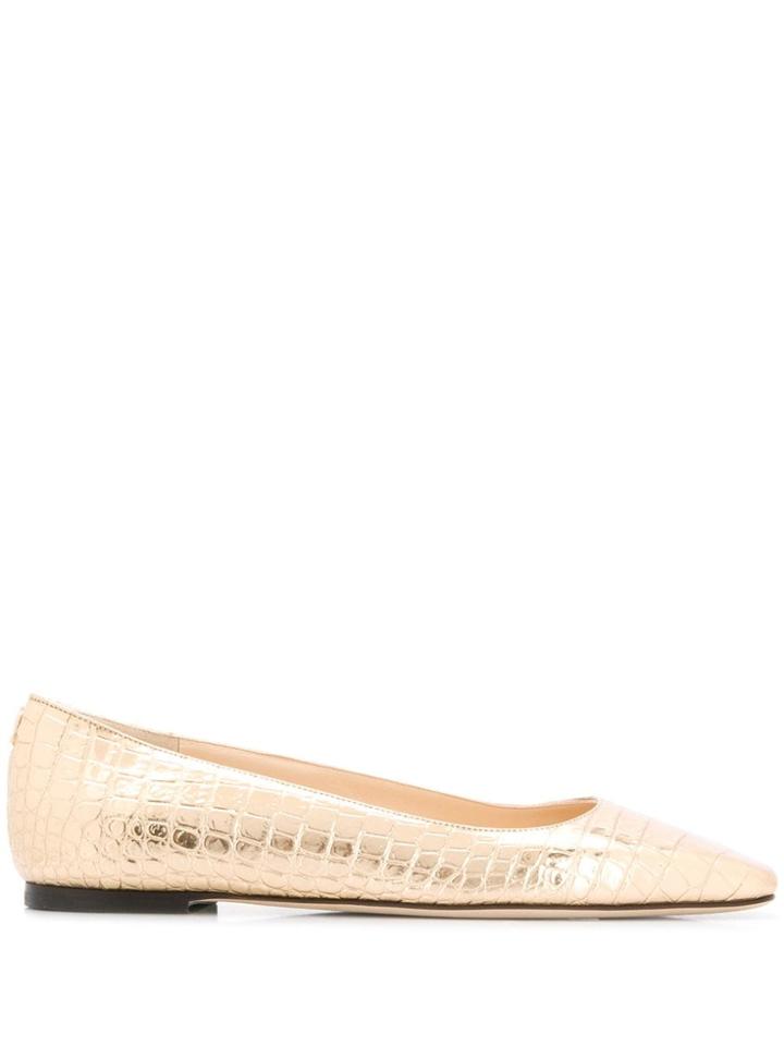 Jimmy Choo Mirele Ballerina Flats - Gold