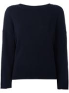 Roberto Collina Crew Neck Jumper, Women's, Size: Medium, Blue, Merino
