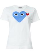 Comme Des Garçons Play Heart Print T-shirt, Women's, Size: S, White, Cotton