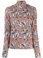 La Doublej Turtleneck Long Sleeve Top - Orange