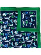 Kiton Drinks Print Pocket Square