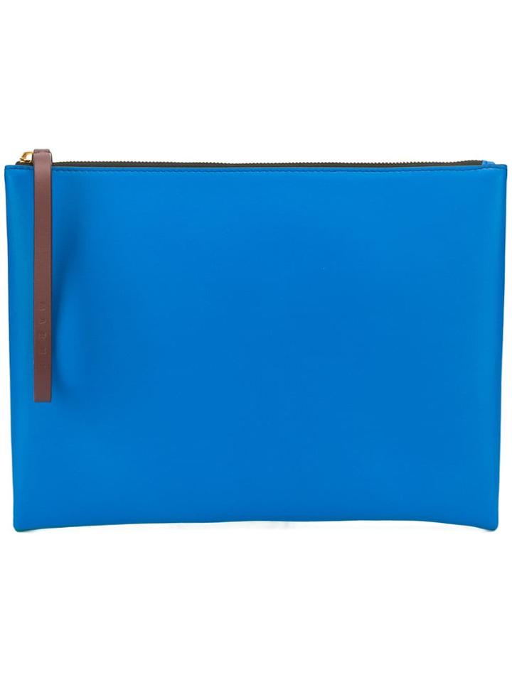 Marni Colour-block Clutch - Blue