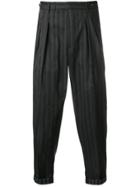 Pt01 Striped Tapered Trousers - Brown