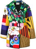 Mary Katrantzou Patchwork Belted Coat - Yellow