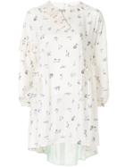 Jenny Fax Short Cat Print Dress - Nude & Neutrals