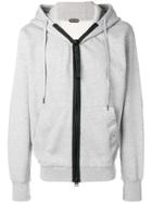 Tom Ford Oversized Zip Front Hoodie - Grey