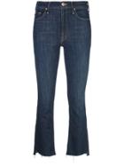 Mother Straight Cropped Jeans - Blue