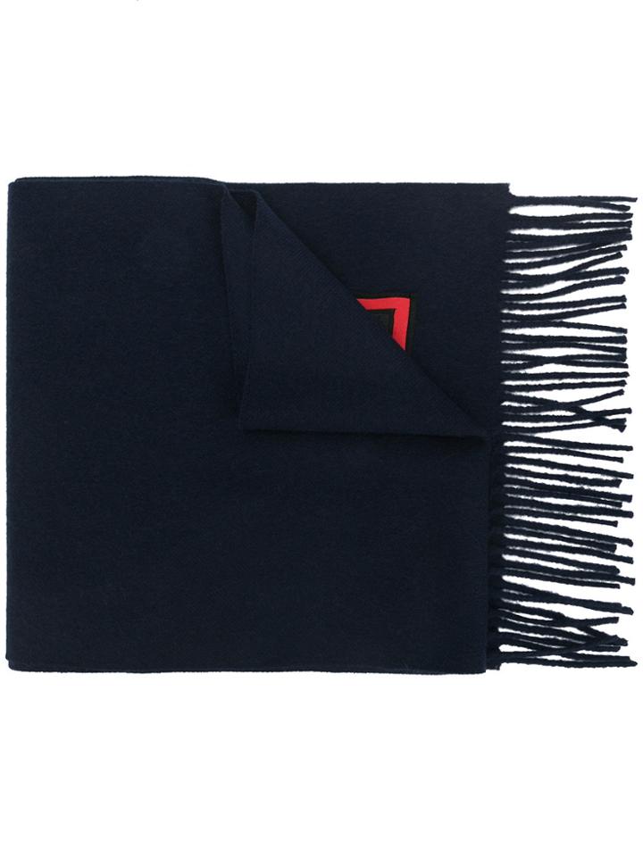 Fendi Scarf With Appliqué - Blue