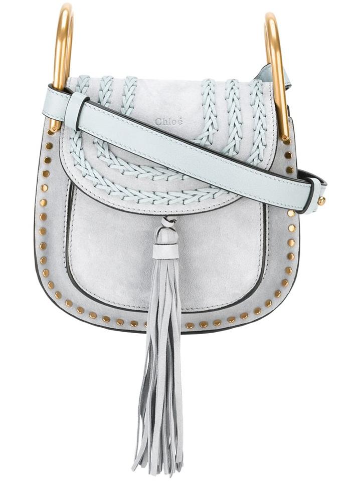 Chloé 'hudson' Shoulder Bag, Women's, Blue, Calf Suede